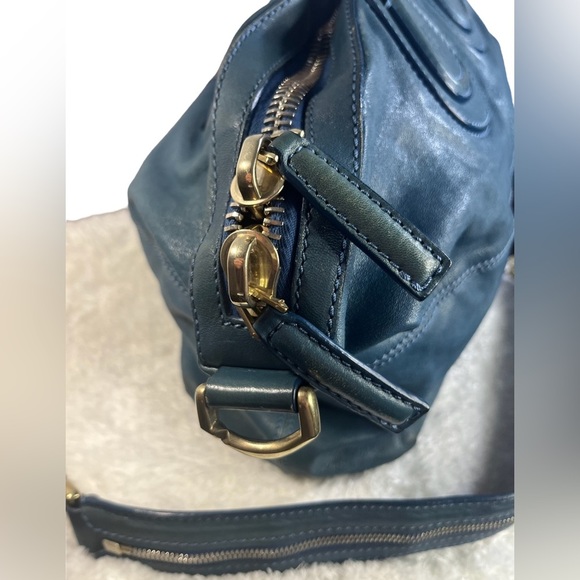 $1899 Retail Givenchy Nightingale Leather Blue Handbag satchel - Picture 8 of 13
